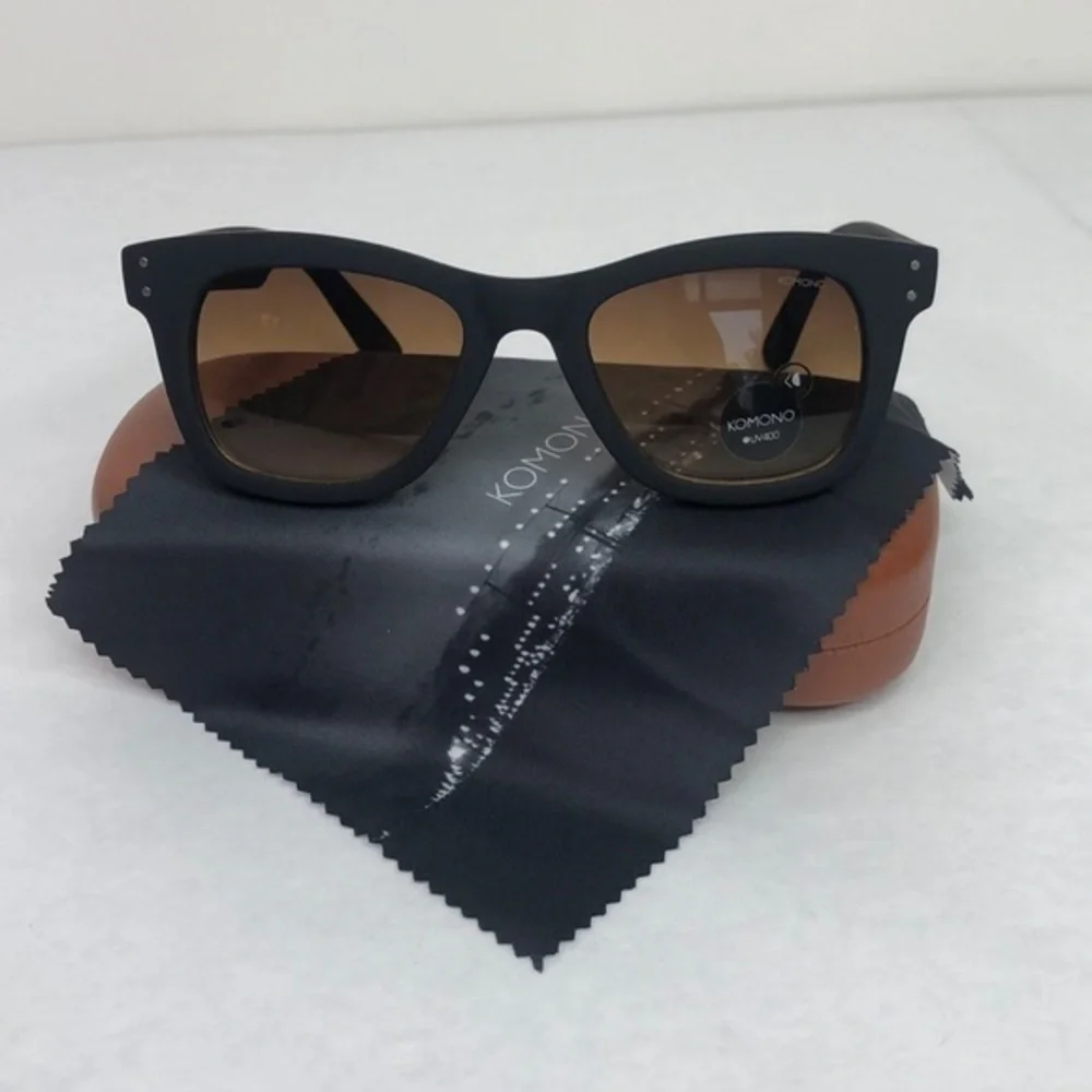 KOMONO Allen Black Rubber Sunglasses (NEW) 🕶